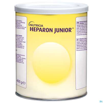 Sie sehen eine Packung Heparon Pulver 400g Junior Ds 6st, Produktbild: 02 Heparon Pulver 400g Junior Ds 6st, A-Nr.: 3668827 - 02