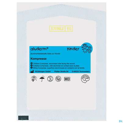 Kompressen Aluderm Einzeln Steril Kinder 8x 6cm 1st, A-Nr.: 2956665 - 02