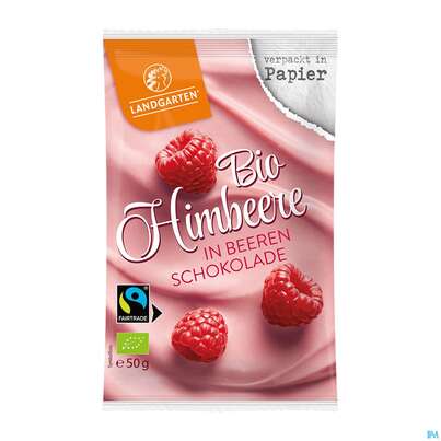 Landgarten Bio Himbeere In Beeren Schokolade 50g, A-Nr.: 4571969 - 01
