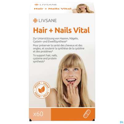Sie sehen eine Packung Livsane Haare +naegel Vital 60st, Produktbild: 02 Livsane Haare +naegel Vital 60st, A-Nr.: 5741480 - 02