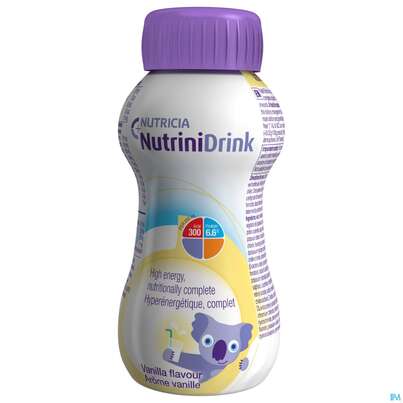Sie sehen eine Packung Nutrini/drink Kunststoffflasche 200ml Vanille 24st, Produktbild: 02 Nutrini/drink Kunststoffflasche 200ml Vanille 24st, A-Nr.: 5565445 - 02
