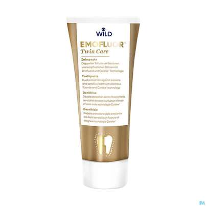 Sie sehen eine Packung Zahnpaste Emofluor Twin Care 75ml, Produktbild: 01 Zahnpaste Emofluor Twin Care 75ml, A-Nr.: 5327869 - 01