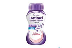 Fortimel/compact/protein 125ml Vitalflasche Erdbeere 24st, A-Nr.: 3948679 - 01