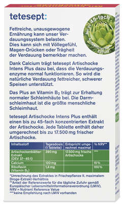tetesept Artischocke Intens Plus Fta 30 Stk., A-Nr.: 5354777 - 02