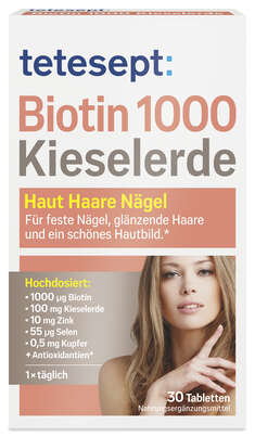 tetesept Biotin 1000 + Kieselerde 30St, A-Nr.: 5074931 - 01