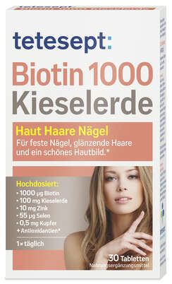 tetesept Biotin 1000 + Kieselerde 30St, A-Nr.: 5074931 - 02