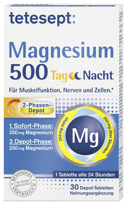 tetesept Magnesium 500 Tag Nacht Tabletten 30 Stk, A-Nr.: 5074902 - 01