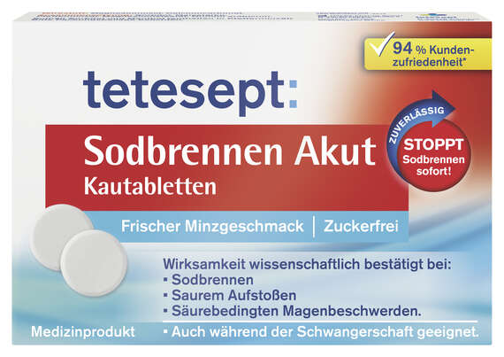 tetesept Sodbrennen Akut Kautabletten 20 St, A-Nr.: 4358129 - 01