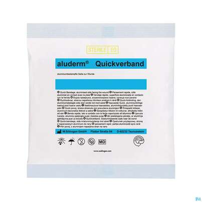 Sie sehen eine Packung Aluderm Finger-quickverband Einzel Steril 20x 4cm 1st, Produktbild: 01 Aluderm Finger-quickverband Einzel Steril 20x 4cm 1st, A-Nr.: 2041256 - 01