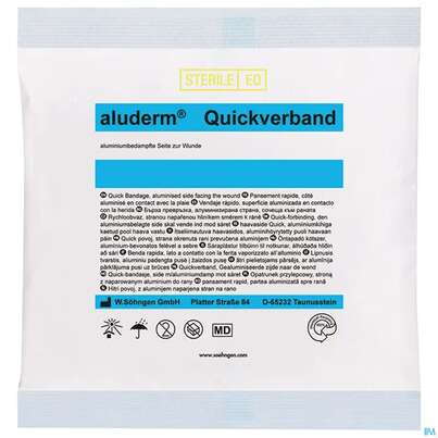 Sie sehen eine Packung Aluderm Finger-quickverband Einzel Steril 20x 4cm 1st, Produktbild: 02 Aluderm Finger-quickverband Einzel Steril 20x 4cm 1st, A-Nr.: 2041256 - 02