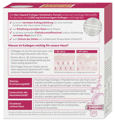 Sie sehen eine Packung Merz Spezial Kollagen Schönheitsformel Trinkampullen 14x25ML, Produktbild: 03 Merz Spezial Kollagen Schönheitsformel Trinkampullen 14x25ML, A-Nr.: 5406250 - 03