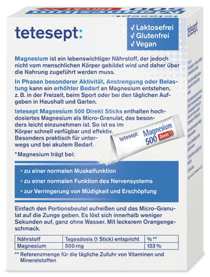 tetesept Magnesium 500 direkt Stick 20 Stk., A-Nr.: 5664868 - 03