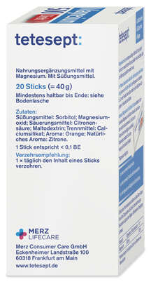 tetesept Magnesium 500 direkt Stick 20 Stk., A-Nr.: 5664868 - 04