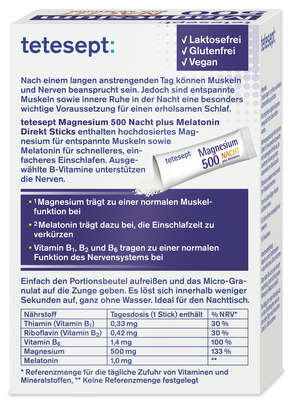 Tetesept Magnesium NACHT Direkt Stick 20ST, A-Nr.: 5882453 - 03