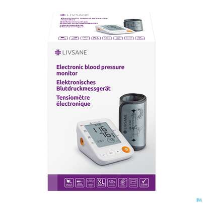 Sie sehen eine Packung Blutdruckmesser Livsane Elektronisch 1st, Produktbild: 01 Blutdruckmesser Livsane Elektronisch 1st, A-Nr.: 5597008 - 01