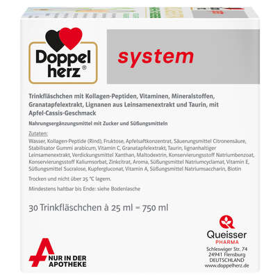Sie sehen eine Packung Doppelherz system KOLLAGEN EXTRA HAARE + HAUT + BINDEGEWEBE, Produktbild: 03 Doppelherz system KOLLAGEN EXTRA HAARE + HAUT + BINDEGEWEBE, A-Nr.: 5677960 - 03