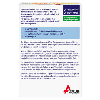 Doppelherz system VITAMIN D3 2000 + K2 VEGAN - IMMUNSYSTEM + KNOCHENFUNKTION, A-Nr.: 5677799 - 04