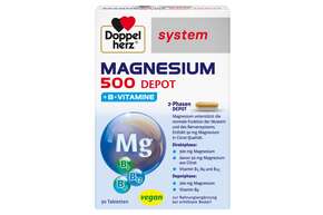 Doppelherz system Magnesium 500 Depot + B-Vitamine, A-Nr.: 5678072 - 01