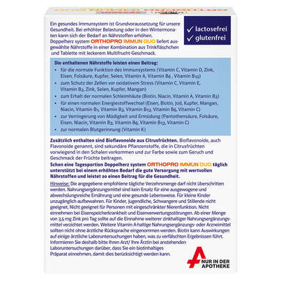 Sie sehen eine Packung Doppelherz system ORTHOPRO IMMUN DUO, Produktbild: 04 Doppelherz system ORTHOPRO IMMUN DUO, A-Nr.: 5896509 - 04