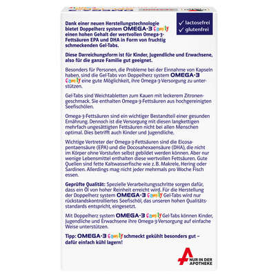Doppelherz system OMEGA-3 family Gel-Tabs zum Kauen, A-Nr.: 3836377 - 04