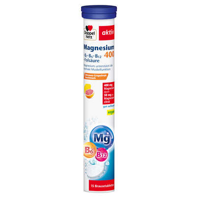 Doppelherz Magnesium 400 Brausetabletten + B1 + B6 + B12 + Folsäure, A-Nr.: 5678362 - 01