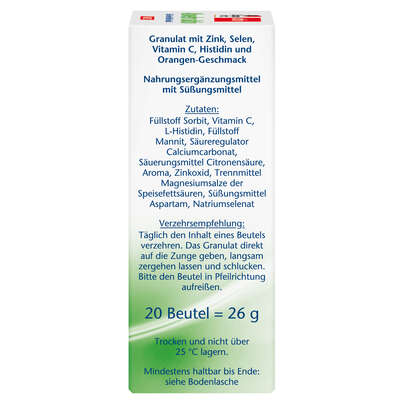 Sie sehen eine Packung Doppelherz Abwehr DIRECT Zink + Selen + Histidin + Vitamin C, Produktbild: 03 Doppelherz Abwehr DIRECT Zink + Selen + Histidin + Vitamin C, A-Nr.: 3478363 - 03