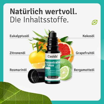 Sie sehen eine Packung Roll-On „Konzentration & Fokus“, Produktbild: 02 Roll-On „Konzentration & Fokus“, A-Nr.: 5807670 - 02