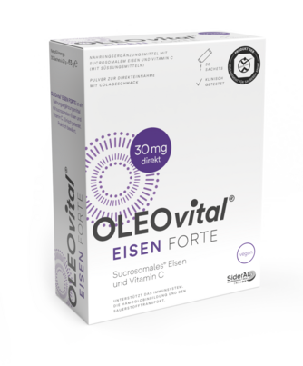 Sie sehen eine Packung OLEOvital® Eisen Forte (Sachets), Produktbild: 01 OLEOvital® Eisen Forte (Sachets), A-Nr.: 4540259 - 01