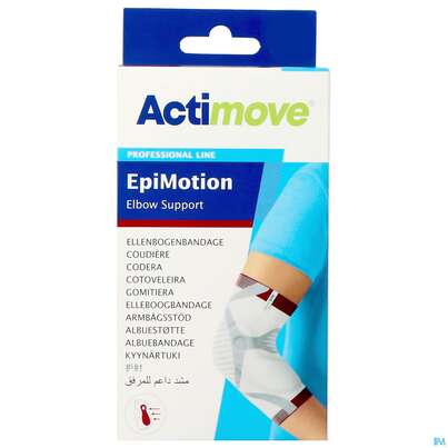 Sie sehen eine Packung Ellbogenbandagen Actimove Epimotion Gr S 21-23cm 1st, Produktbild: 02 Ellbogenbandagen Actimove Epimotion Gr S 21-23cm 1st, A-Nr.: 5059788 - 02