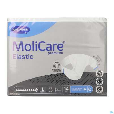 Inkontinenz Molicare Premium/elastic 10 Tropfen L 14st, A-Nr.: 5174377 - 01