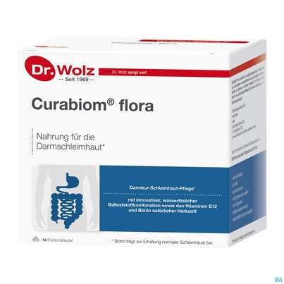 Sie sehen eine Packung Dr.wolz Curabiom Flora 14 Portionsbeutel 16,2g Nr.60527 14st, Produktbild: 01 Dr.wolz Curabiom Flora 14 Portionsbeutel 16,2g Nr.60527 14st, A-Nr.: 5605191 - 01