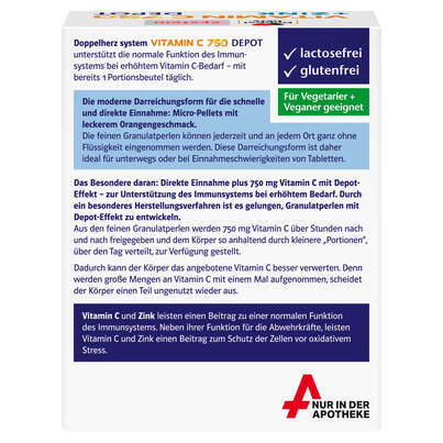 Doppelherz system VITAMIN C 750 DEPOT MICRO-PELLETS DIRECT, A-Nr.: 5214303 - 04