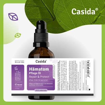 Sie sehen eine Packung Hämatom Pflege Öl Repair & Protect, Produktbild: 08 Hämatom Pflege Öl Repair & Protect, A-Nr.: 5731659 - 08
