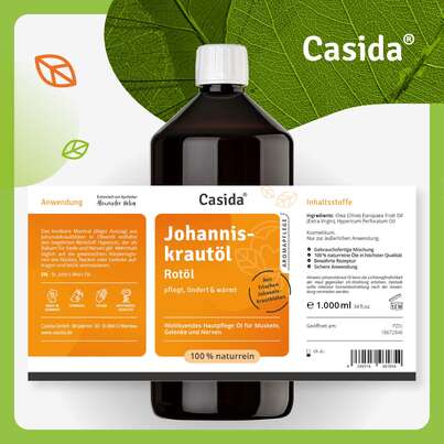 Sie sehen eine Packung Johanniskrautöl – Rotöl, Produktbild: 08 Johanniskrautöl – Rotöl, A-Nr.: 5752420 - 08