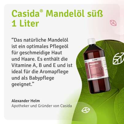 Sie sehen eine Packung Mandelöl süß Naturrein, Produktbild: 07 Mandelöl süß Naturrein, A-Nr.: 5752437 - 07
