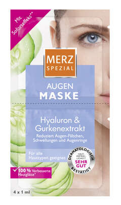 Sie sehen eine Packung Merz Spezial Augen Maske 4 x 1ml, Produktbild: 01 Merz Spezial Augen Maske 4 x 1ml, A-Nr.: 4515959 - 01