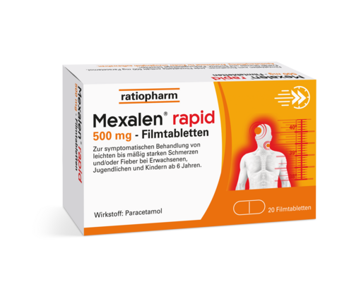 Mexalen® rapid 500 mg Filmtabletten, A-Nr.: 6052601 - 01