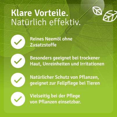 Sie sehen eine Packung Neemöl für Pflanzen & Kosmetik, Produktbild: 05 Neemöl für Pflanzen & Kosmetik, A-Nr.: 5898879 - 05