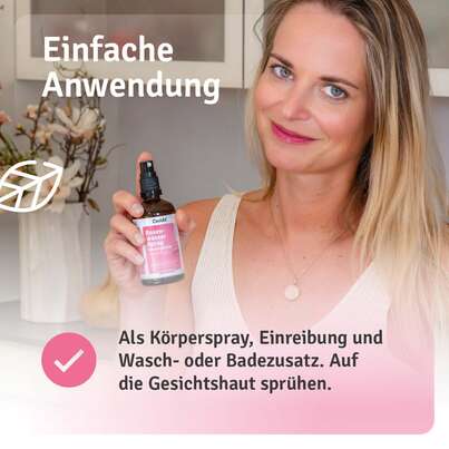 Sie sehen eine Packung Rosenwasser Spray – Rosenhydrolat, Produktbild: 09 Rosenwasser Spray – Rosenhydrolat, A-Nr.: 5731702 - 09