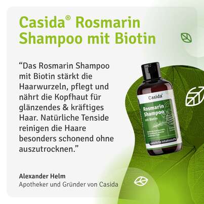 Sie sehen eine Packung Rosmarin Shampoo mit Biotin, Produktbild: 06 Rosmarin Shampoo mit Biotin, A-Nr.: 5829743 - 06