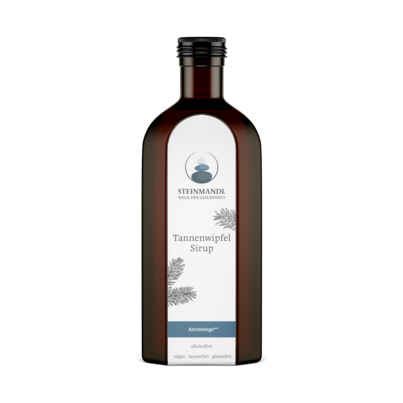 Sie sehen eine Packung STEINMANDL TANNENWIPFEK SIRUP 250ML, Produktbild: 01 STEINMANDL TANNENWIPFEK SIRUP 250ML, A-Nr.: 5962502 - 01