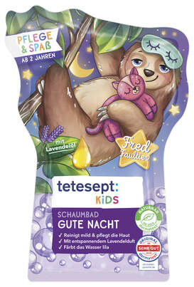 tetesept Kids Schaumbad Fred Faultier Gute Nacht 40ml, A-Nr.: 5664940 - 01