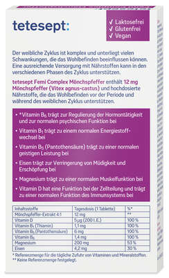 tetesept Femi Complex Mönchspfeffer 60 STK, A-Nr.: 5967445 - 02