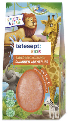 Tetesept Kids Badeüberraschung Savannen Abenteuer 1St., A-Nr.: 5954359 - 01