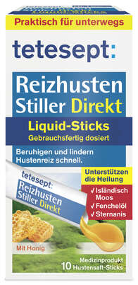 tetesept Reizhusten Stiller Direkt Liquid Sticks 10 Stk, A-Nr.: 5406422 - 01