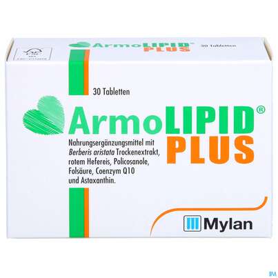 Sie sehen eine Packung Armolipid Plus Tabl 30st, Produktbild: 01 Armolipid Plus Tabl 30st, A-Nr.: 3863687 - 01