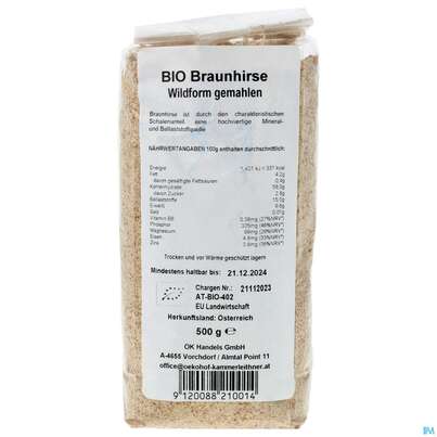 Braunhirse Wildform Gemahlen Bio 500g, A-Nr.: 4901415 - 01