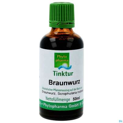 Sie sehen eine Packung Braunwurz Tinktur Phytopharma 50ml, Produktbild: 01 Braunwurz Tinktur Phytopharma 50ml, A-Nr.: 3107537 - 01