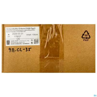 Erste Hilfe Verbandkasten Porod Oenorm Z1020 Typ 2 1st, A-Nr.: 1861023 - 01