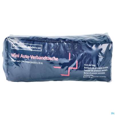 Sie sehen eine Packung Erste Hilfe Verbandtasche -pharmag Mini Auto Blau 1st, Produktbild: 01 Erste Hilfe Verbandtasche -pharmag Mini Auto Blau 1st, A-Nr.: 5138795 - 01